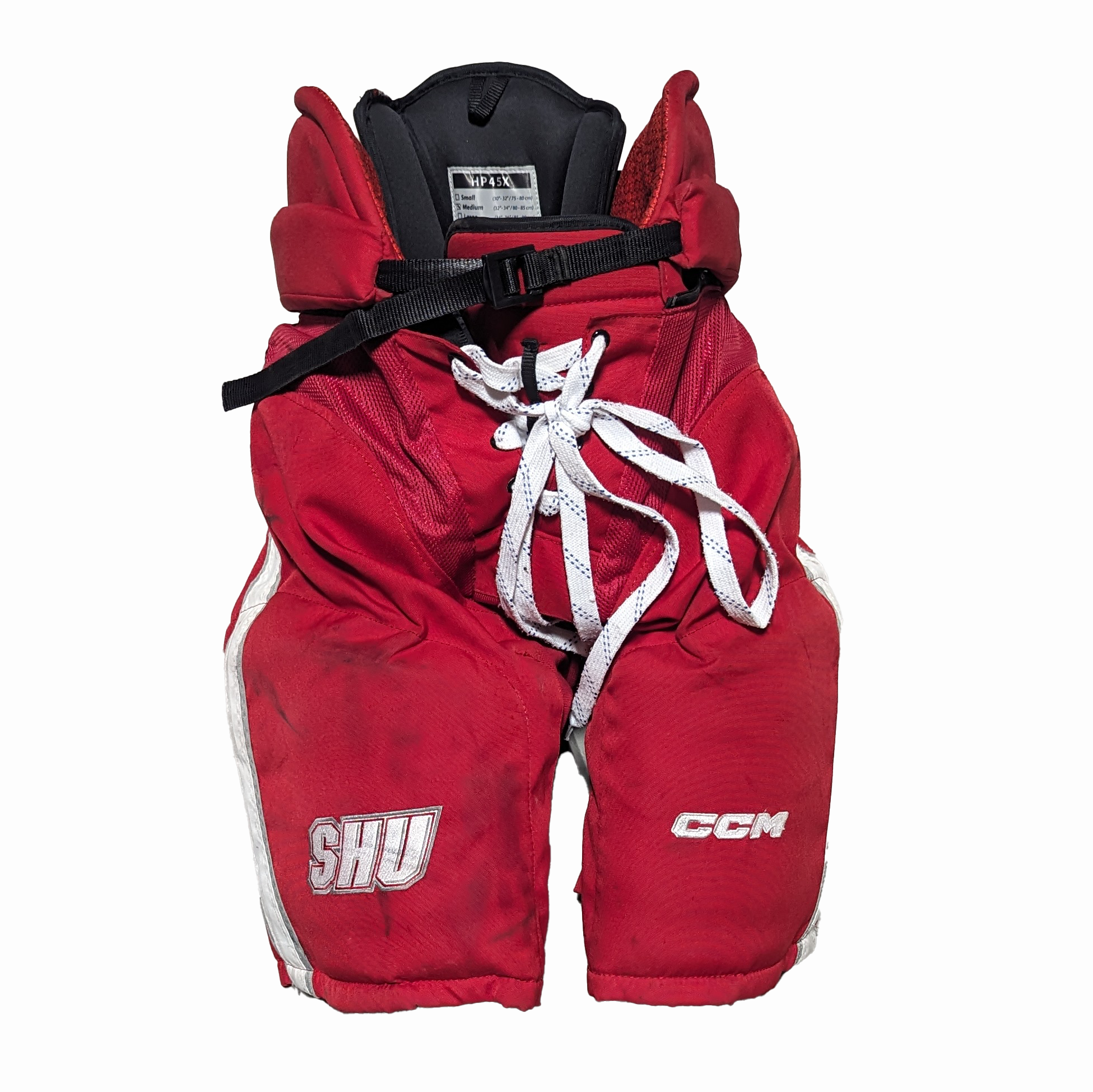 CCM HP45X - Pantalon de hockey Pro Stock d'occasion (rouge/blanc)